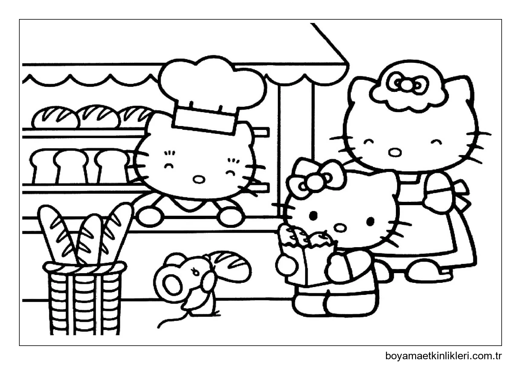 Fırında Hello Kitty'nin Ailesi