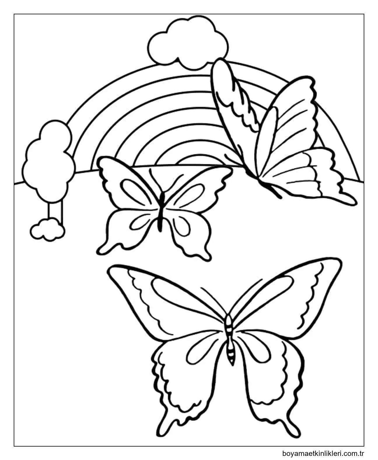 Gökkuşağı ile Üç Kelebek