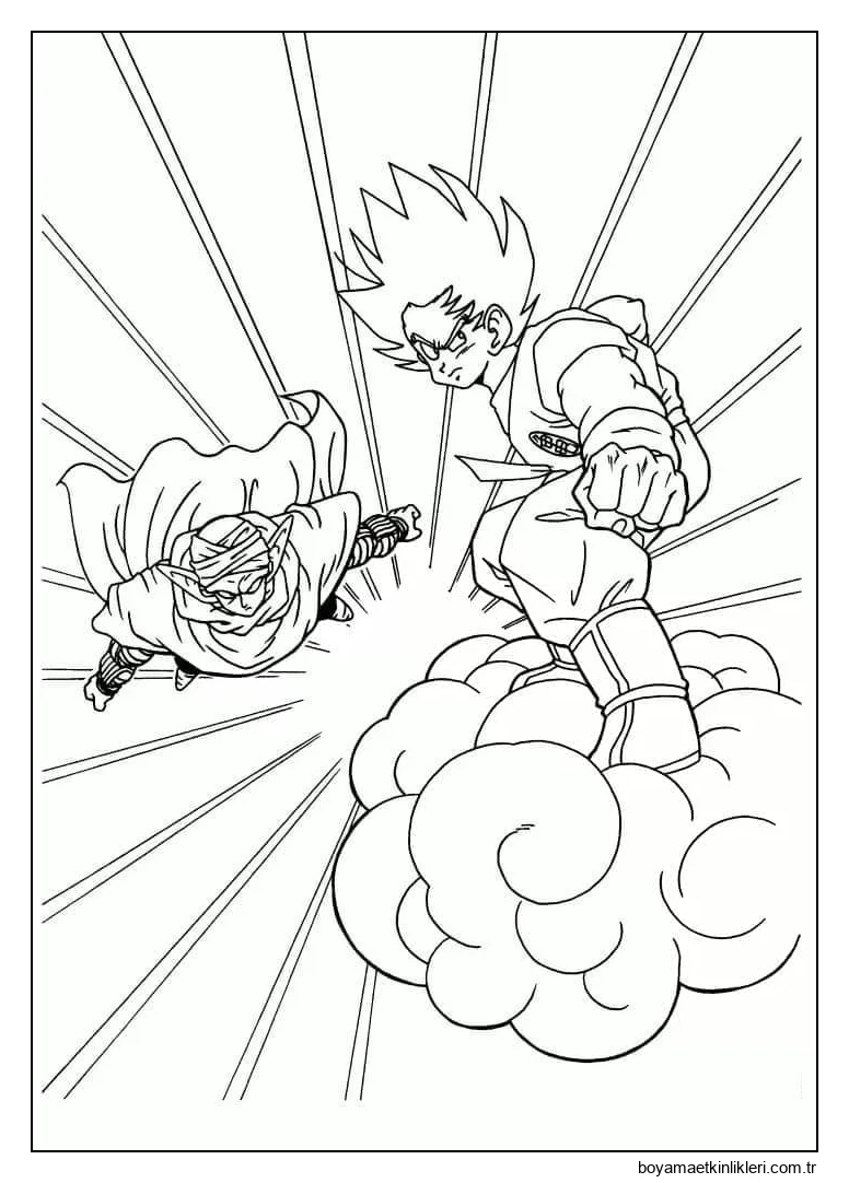 Goku ve Piccolo'yu çiz