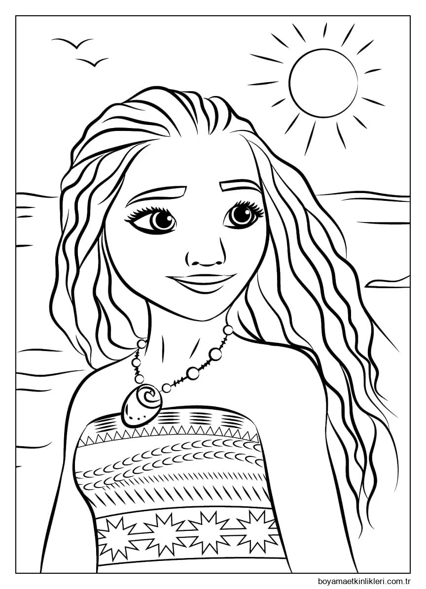 Gülümseyen Moana özgür