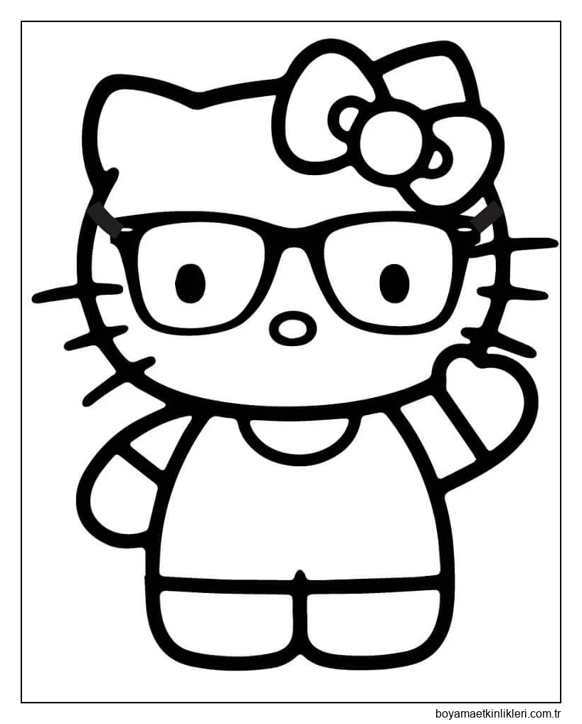 Hello Kitty Gözlüklü