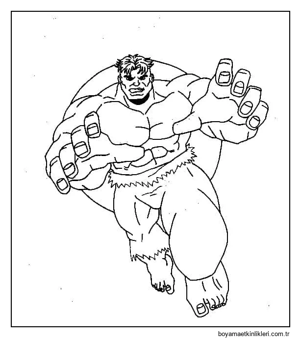 Hulk Çocuklar için ücretsiz yazdırılabilir sayfa