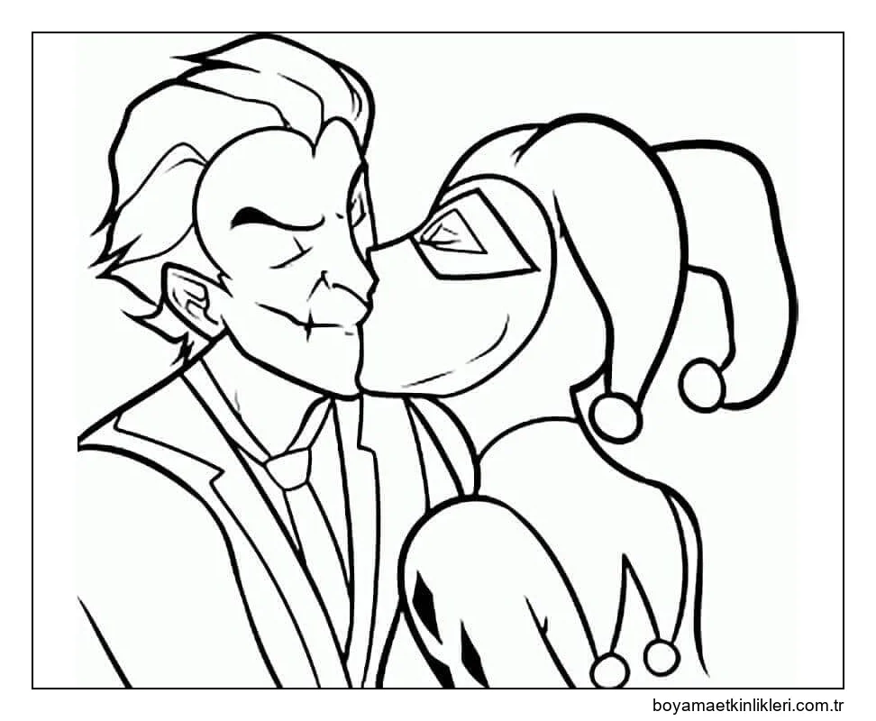 Joker Harley Quinn'i Öpüyor