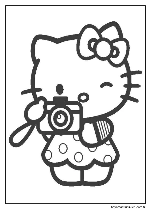 Kamerayı tutan Hello Kitty