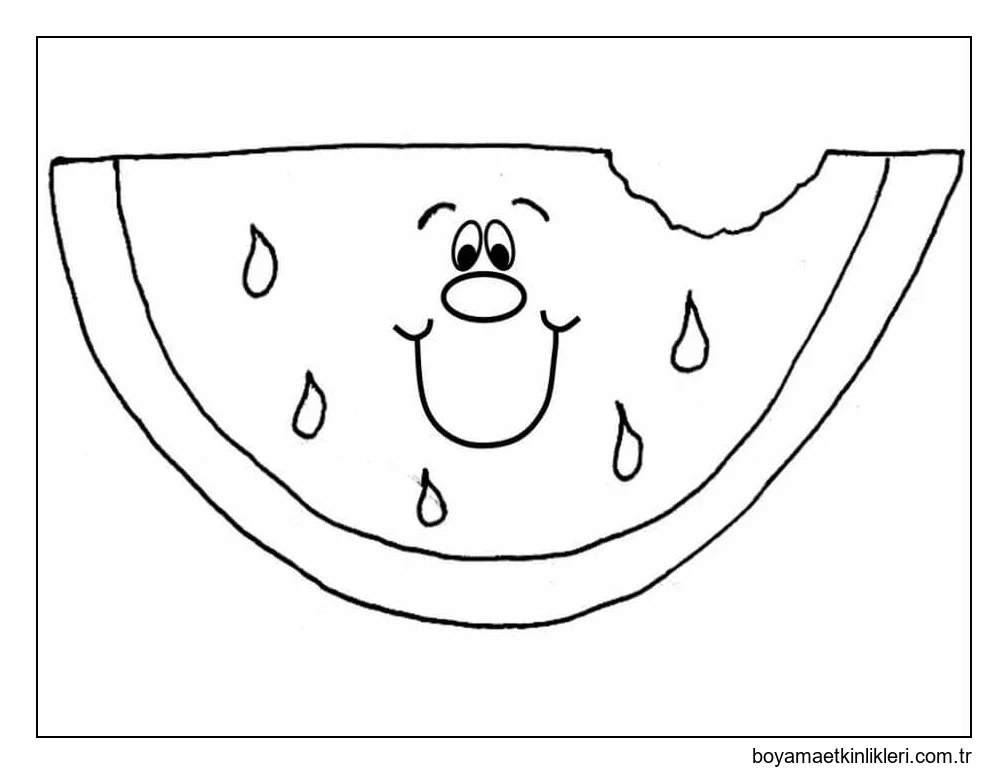 Karikatür Karpuz Dilimi