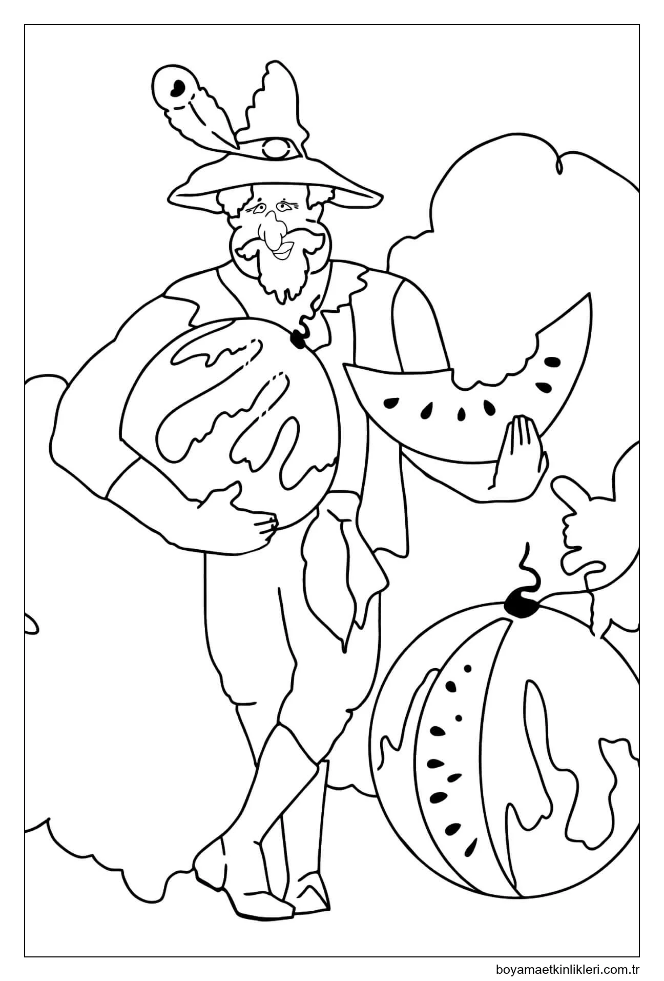 Karpuz Yiyen Yaşlı Adam