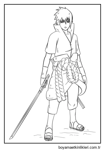 Kılıç tutan havalı Sasuke