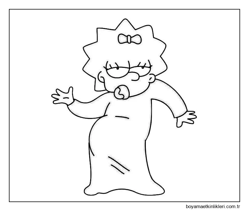 Komik Maggie Simpson'ı çiz