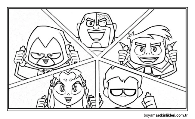 Korkusuz beş süper kahraman.