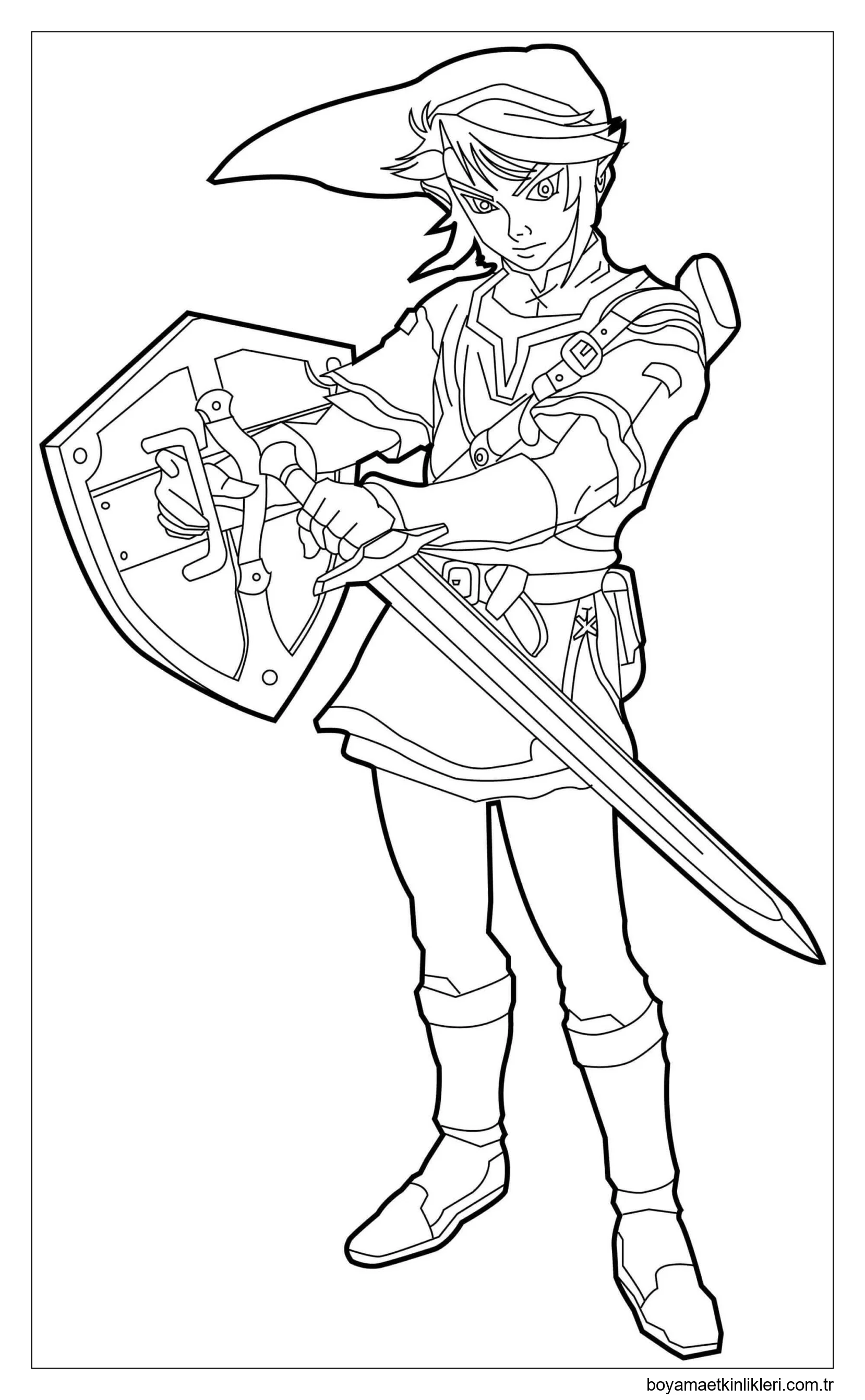 Link, Onu Yenmek İçin Büyük Kılıcı Kullanıyor