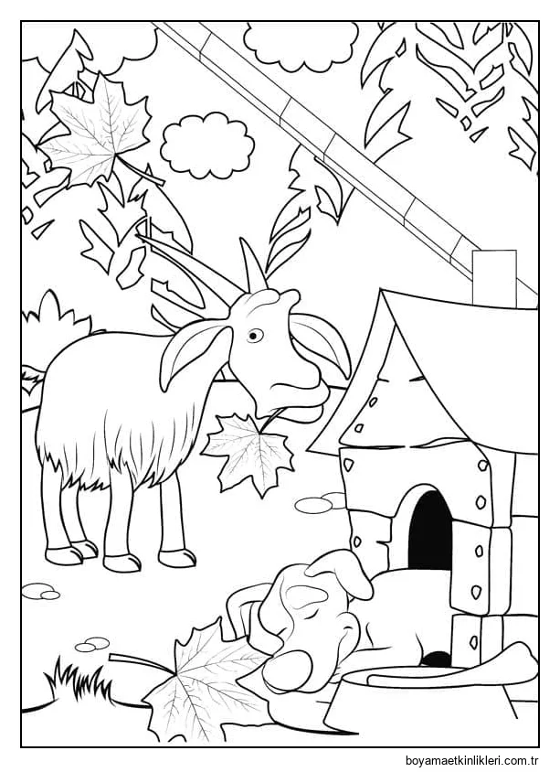 Maşa ve Ayı'dan Keçi ve Köpek