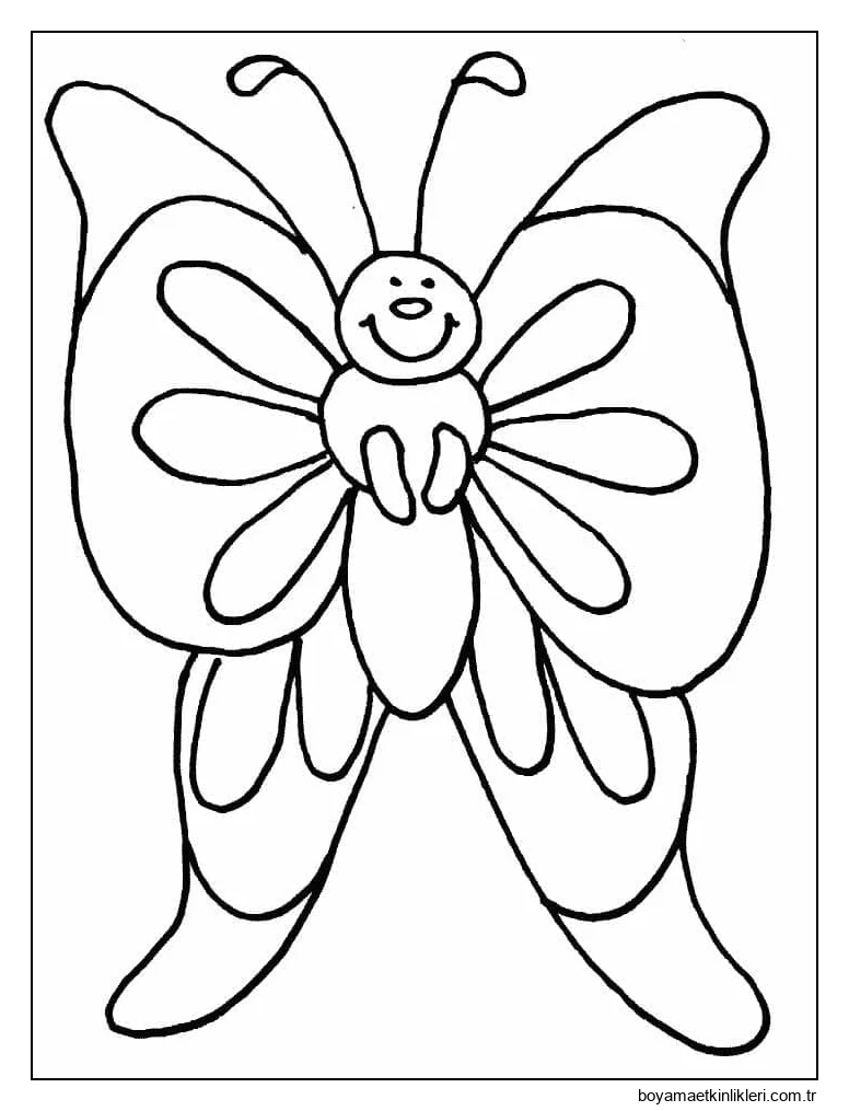Mutlu Kelebek Yazdırılabilir