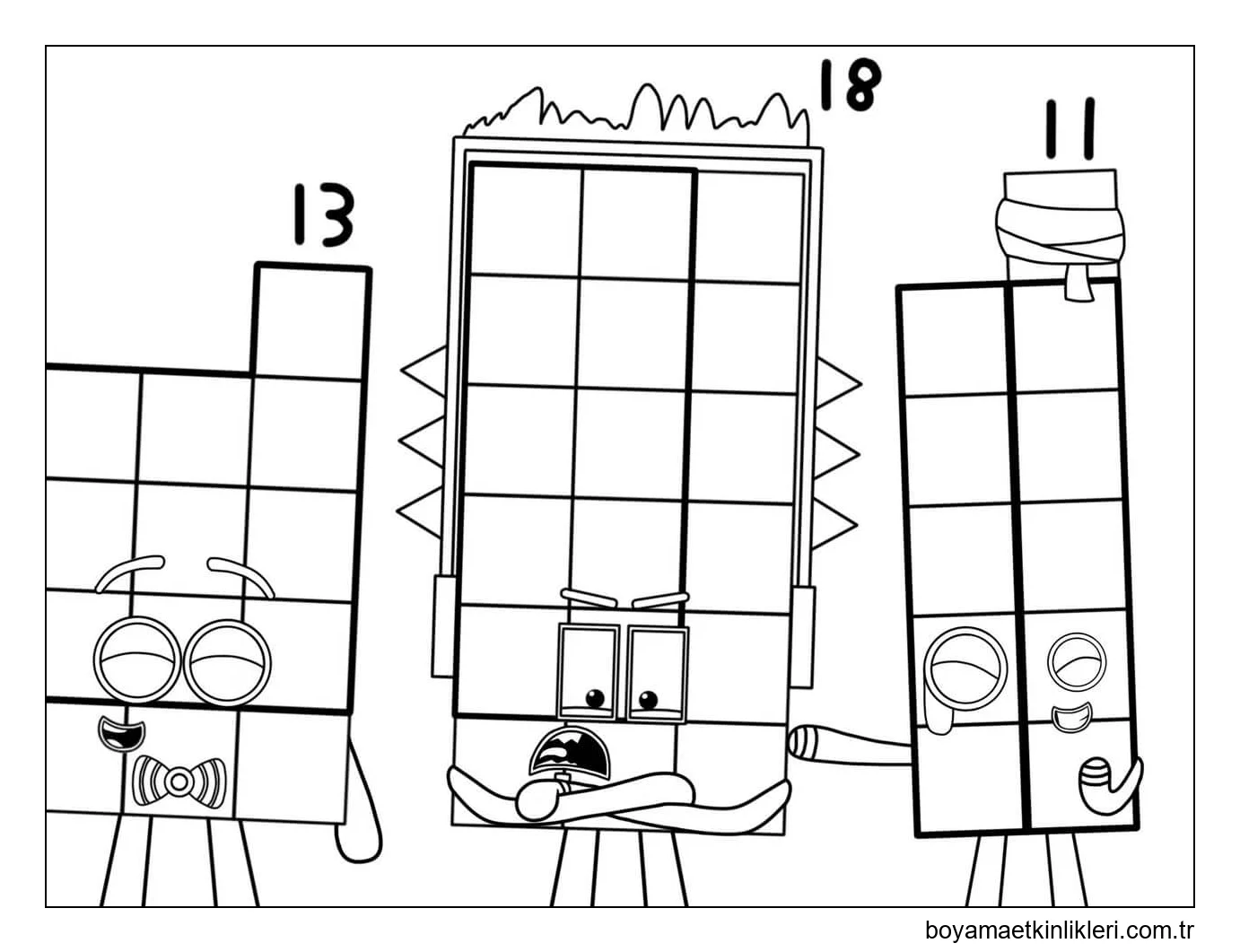 NumberBlocks 13, 18 ve 11