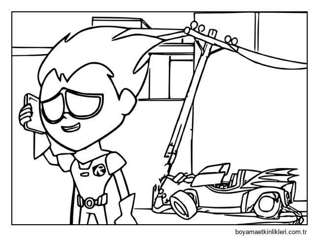 Robin arabanın kontrolünü kaybetti ve bir direğe çarptı.