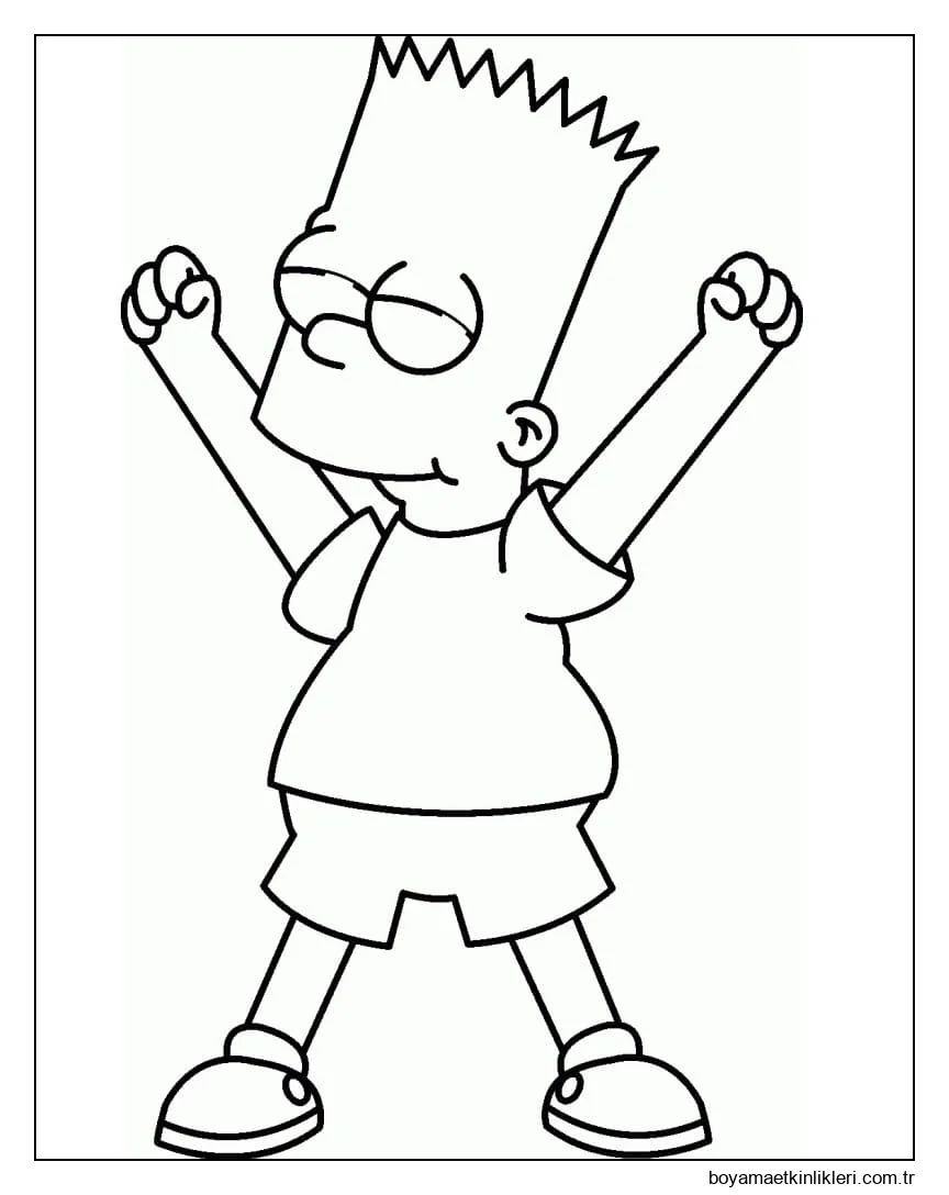 Simpsonlar'dan Bart Simpson'ı çizin