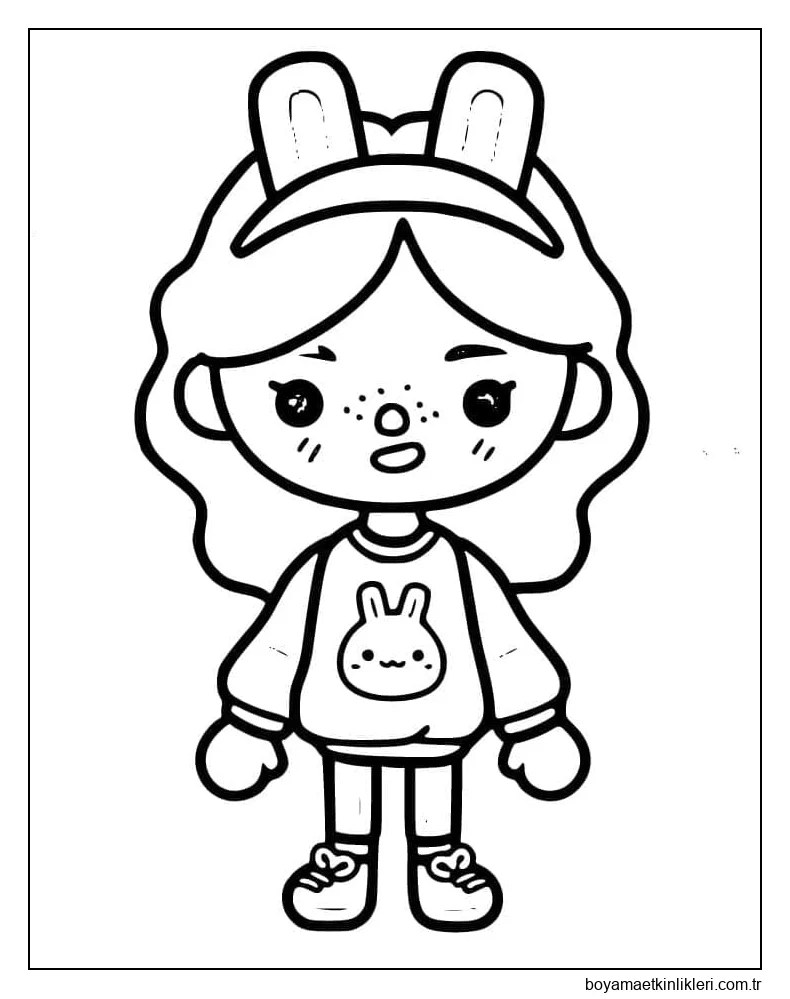 Tavşan kulaklı Toca Boca kızı