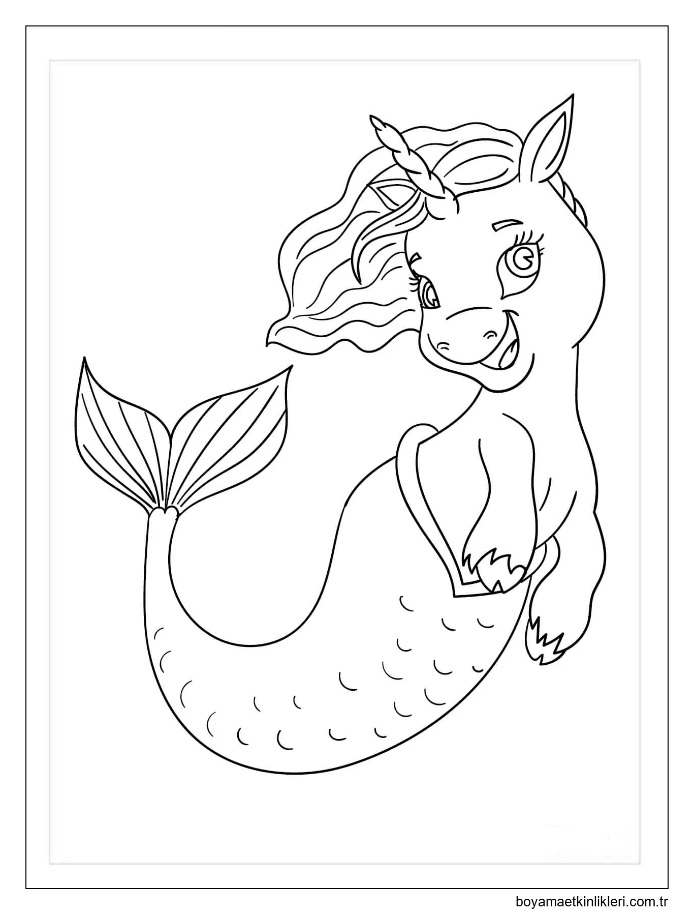 Tek Boynuzlu At Deniz Kızı