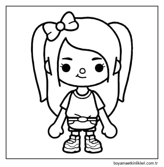 Toca Boca kızı yazdırılabilir