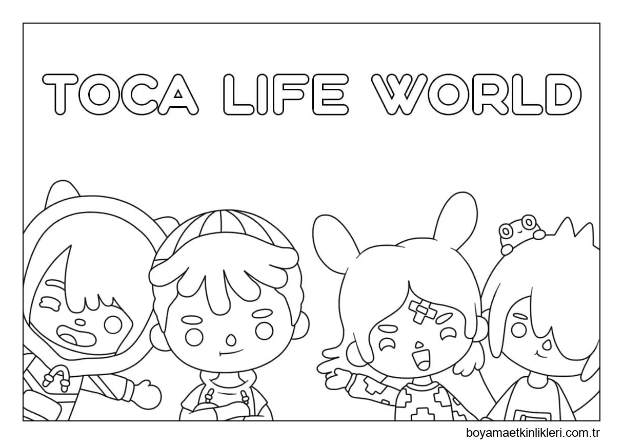 Toca Boca ücretsiz taslak görseli