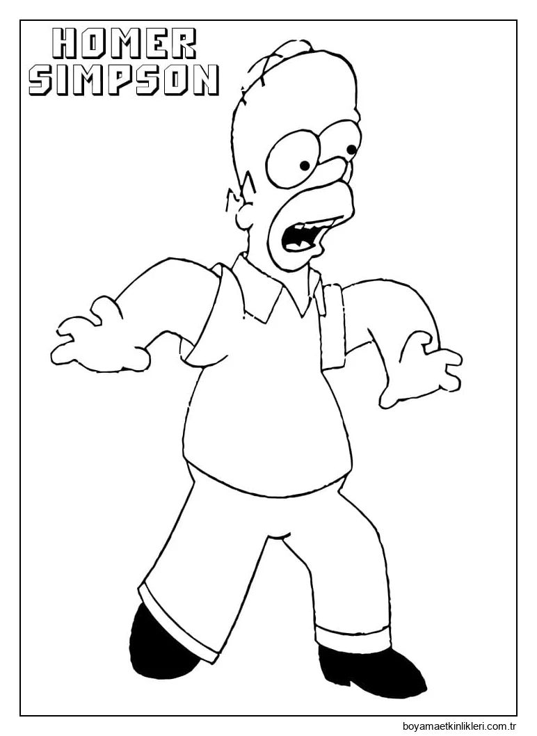 Ücretsiz Yazdırılabilir Homer Simpson