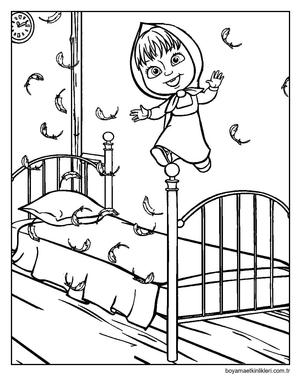 Yatakta Zıplayan Maşa