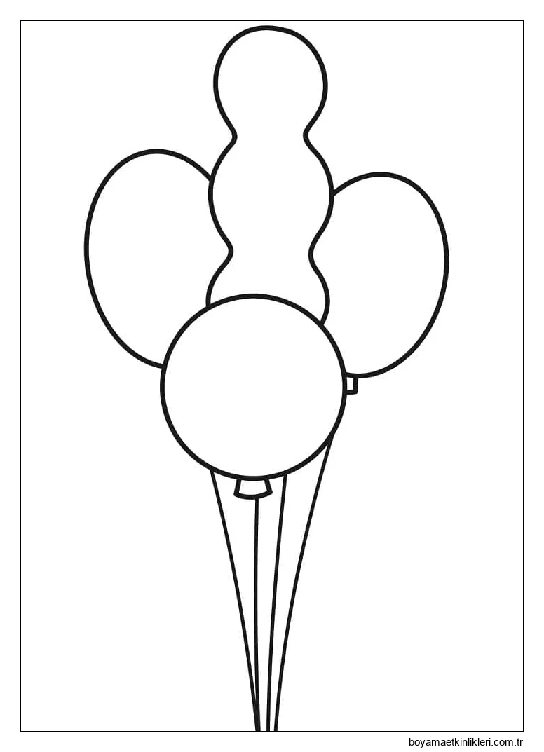 Yazdırılabilir balonlar çizin