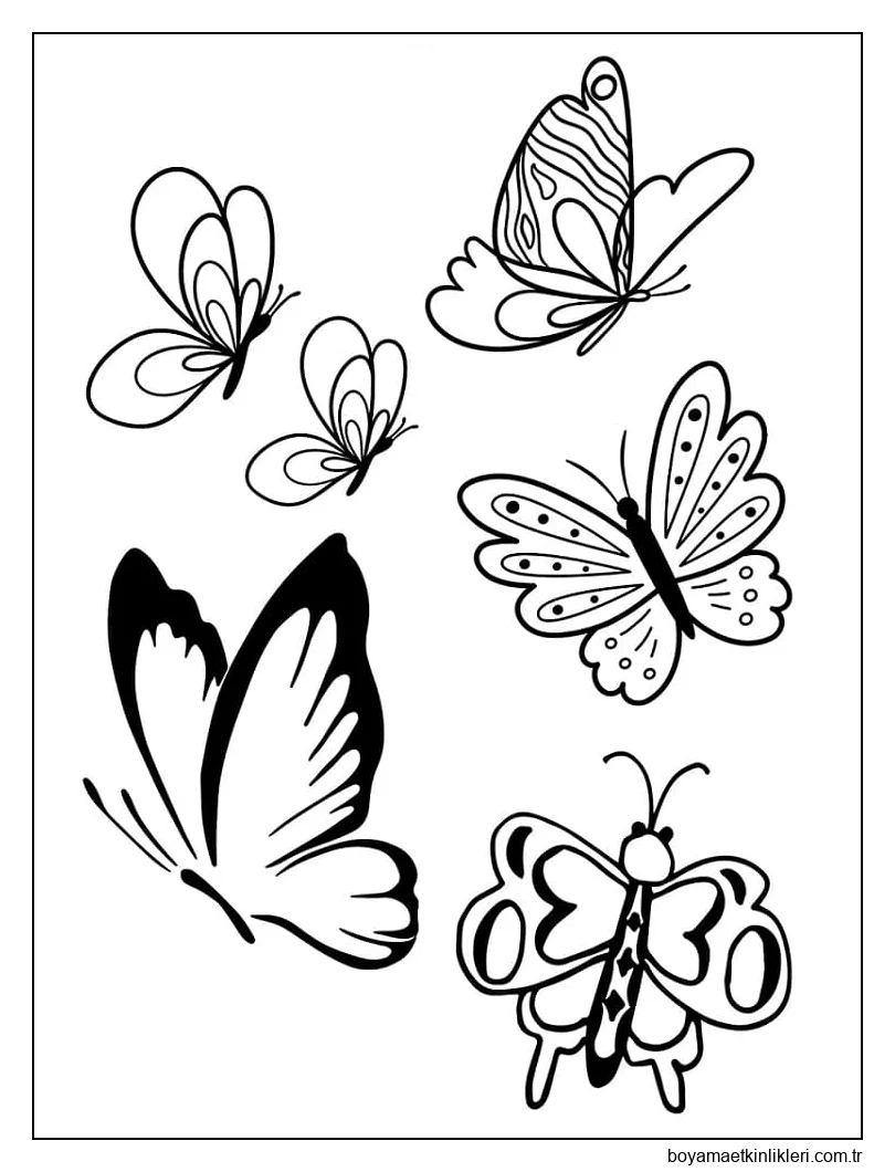Yazdırılabilir Kelebekler