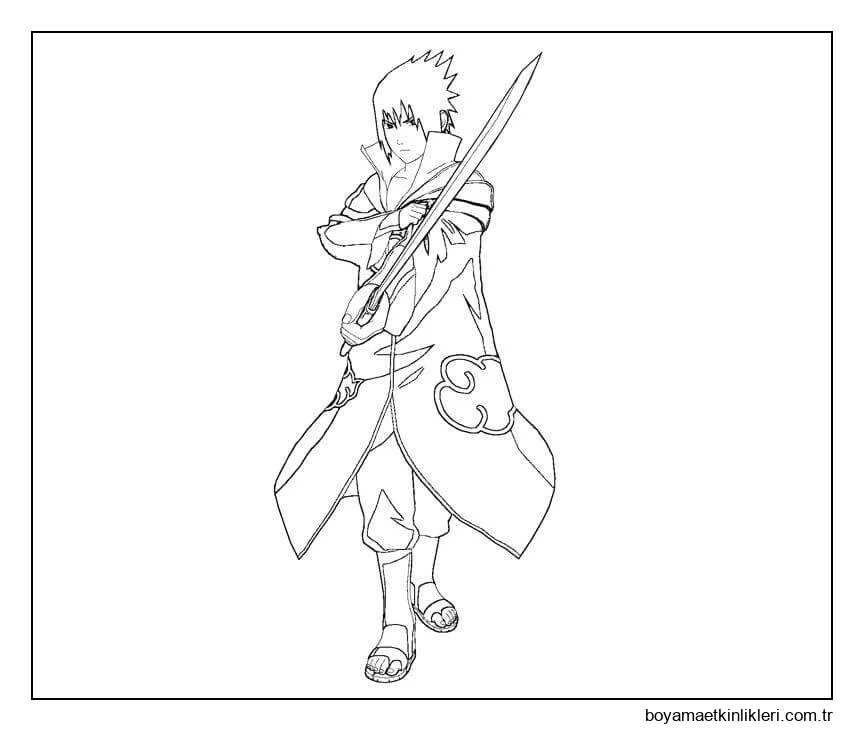 Akatsuki Sasuke Kılıç Tutuyor
