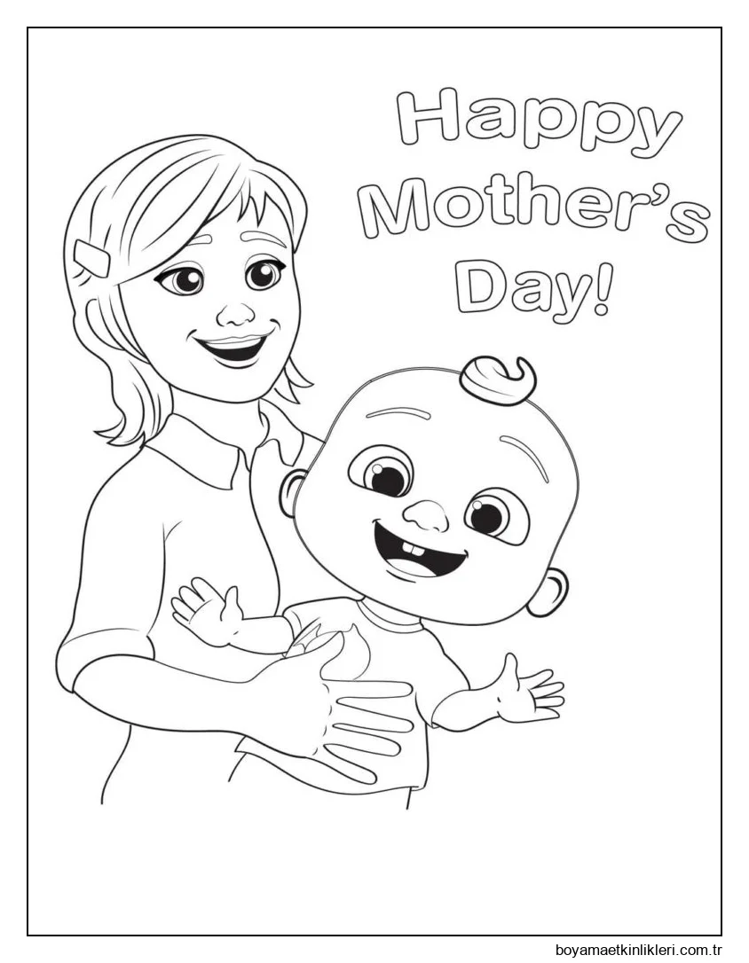 Anne ve Küçük Johnny Cocomelon boyama oyunu