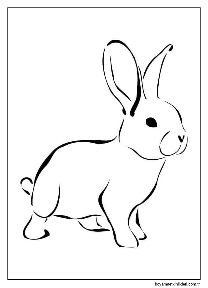 Basit çizim Tavşan