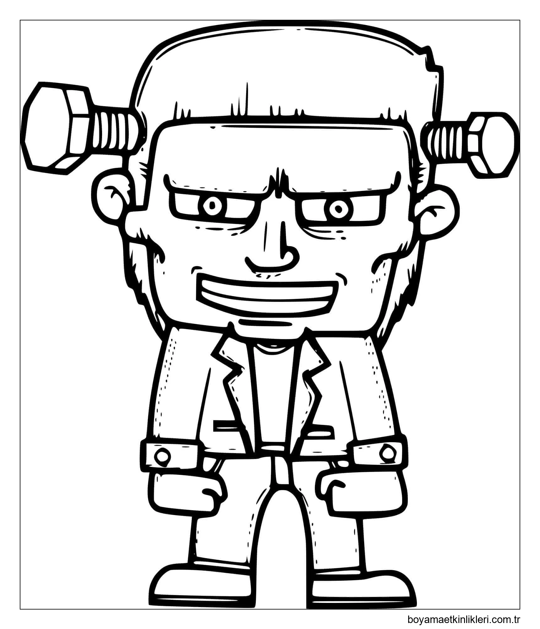 Cadılar Bayramı Frankenstein'ının çizimi