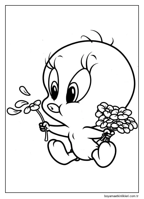 Çiçekli Bebek Tweety