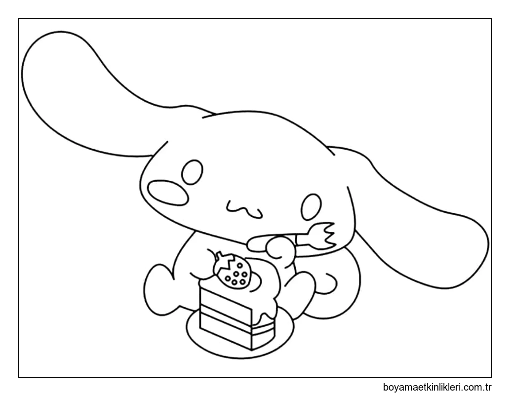 Cinnamoroll Bir Pasta ile Çiz