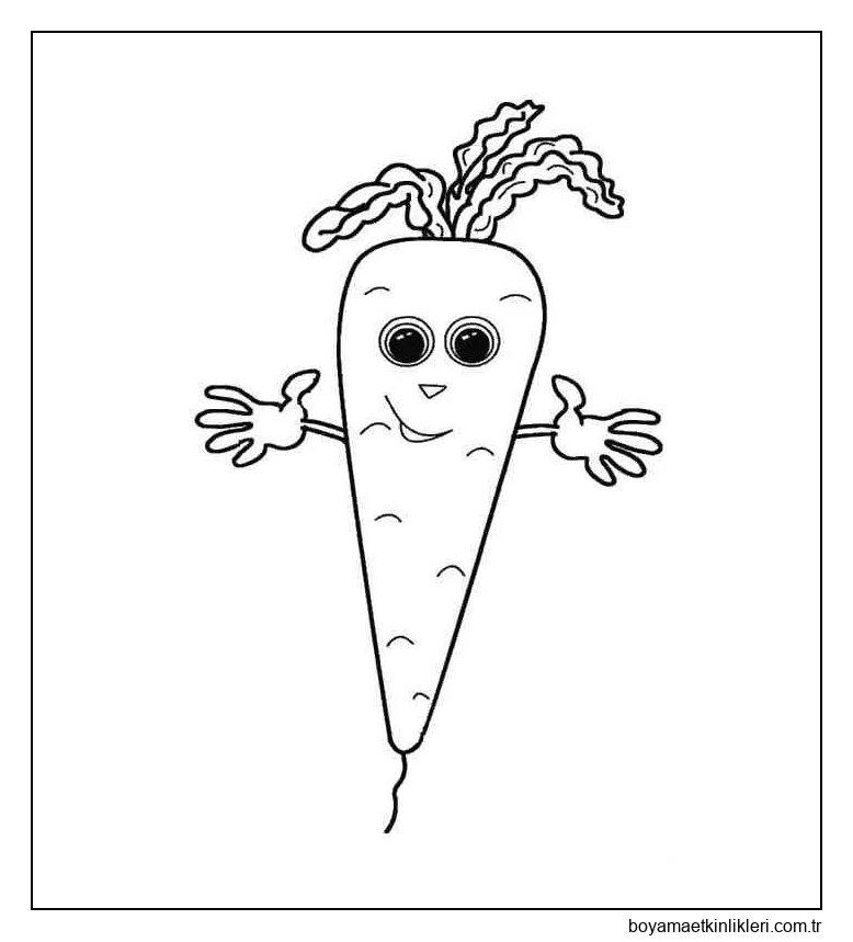 Çizgi Film Gülümseyen Havuç