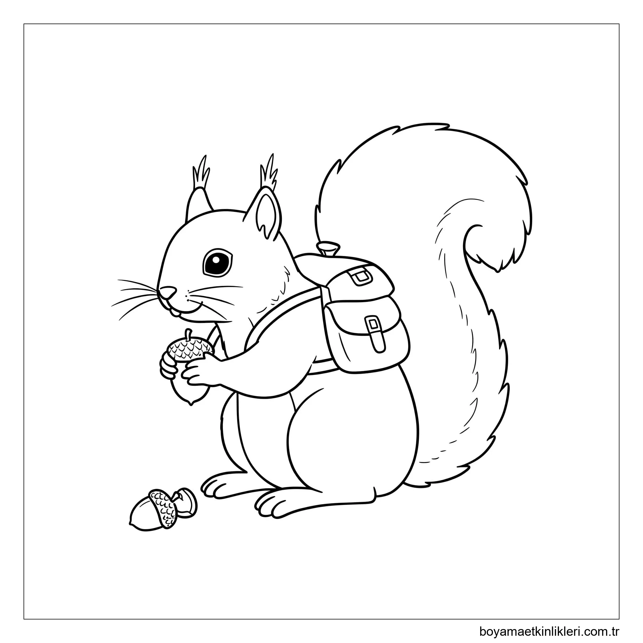 Çocuklar için Sincap çizin