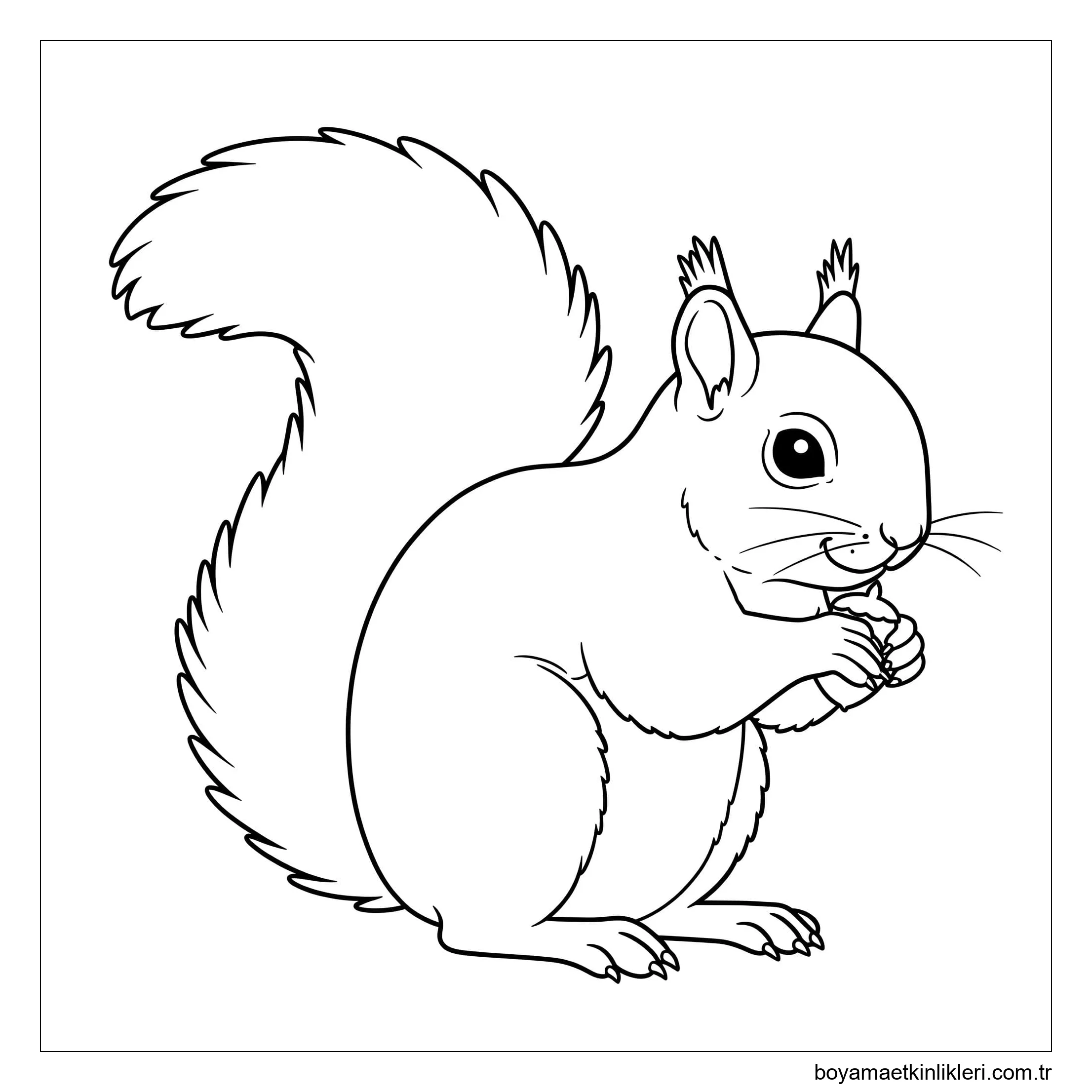 Çocuklarda Sincap'ı ücretsiz çizin