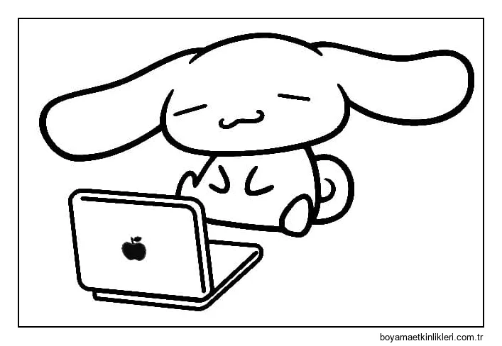 Dizüstü Bilgisayarla Cinnamoroll Çiz