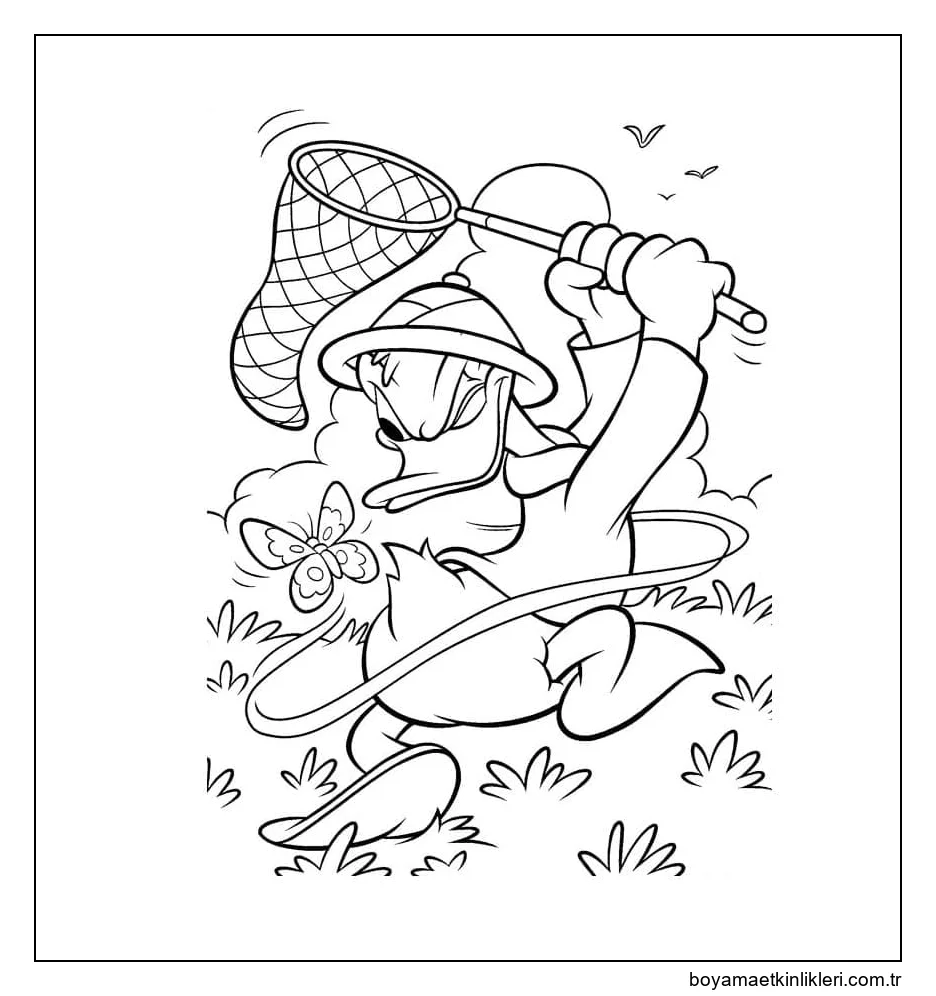 Donald Duck Kelebek Yakalıyor