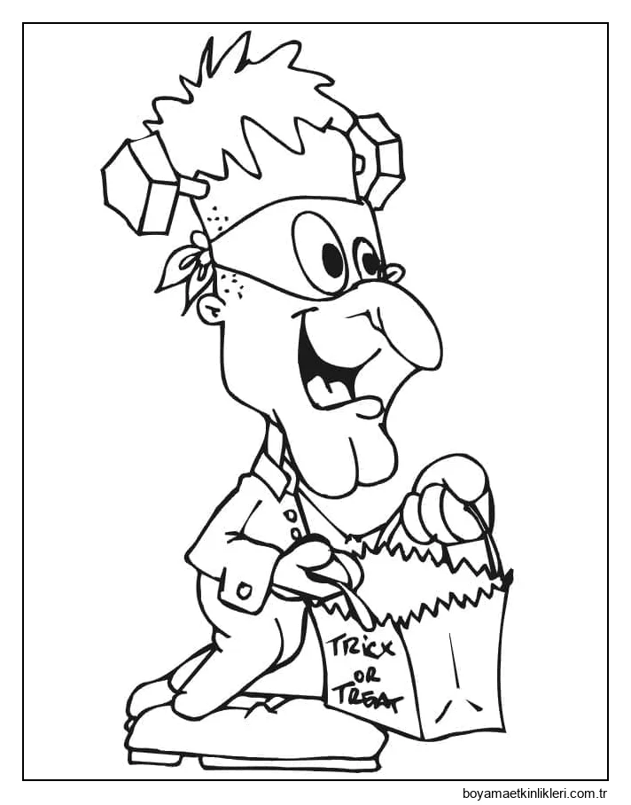 Frankenstein Kostümlü Çocuk