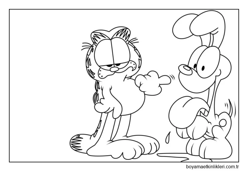 Garfield'ın renklendirilmesi için resim