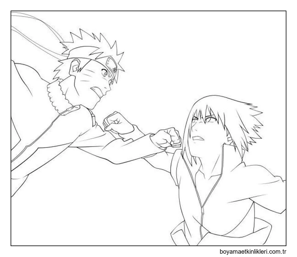Havalı Naruto ve Sasuke Dövüşü