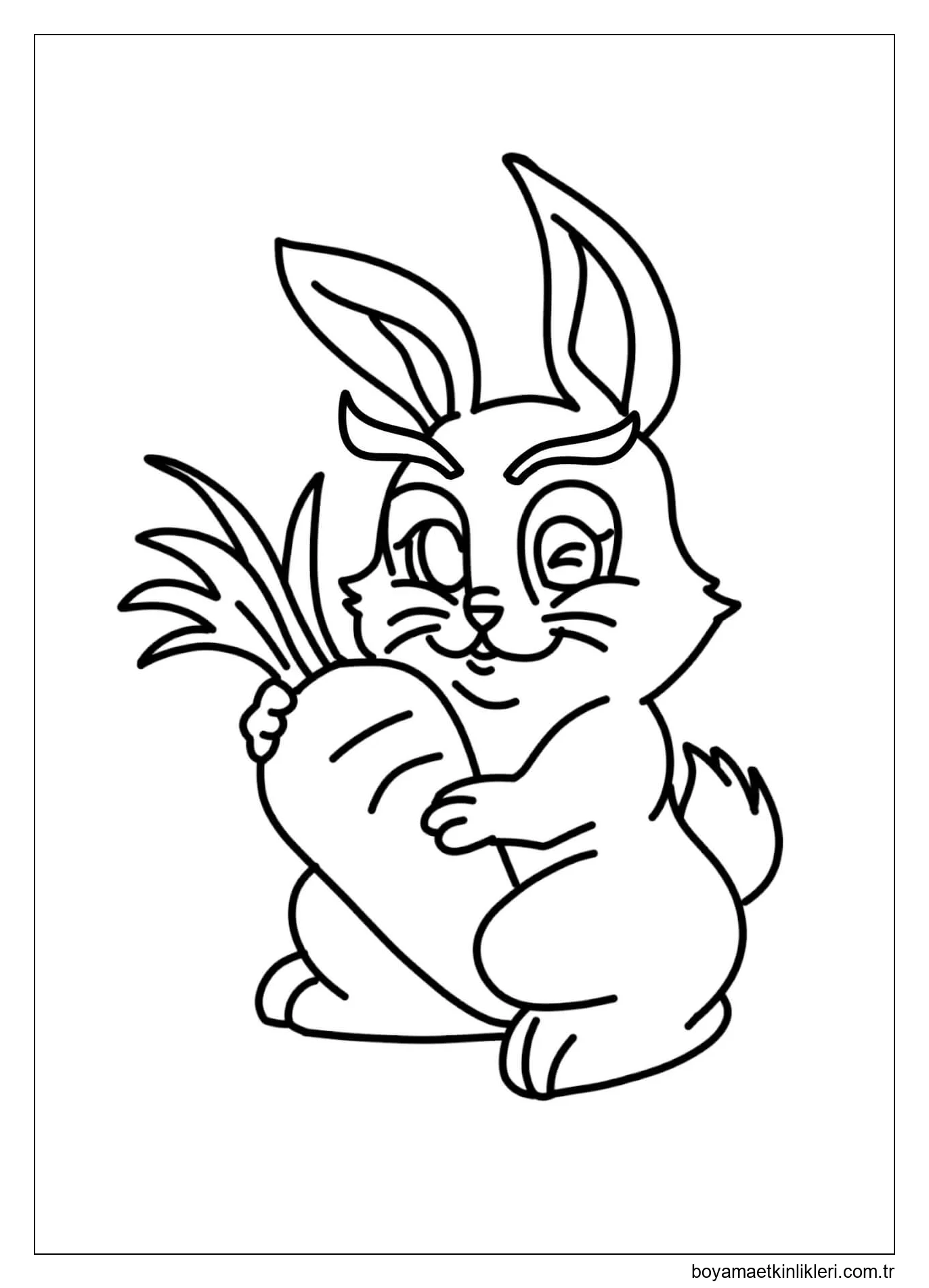 Havuç ile Karikatür Tavşan