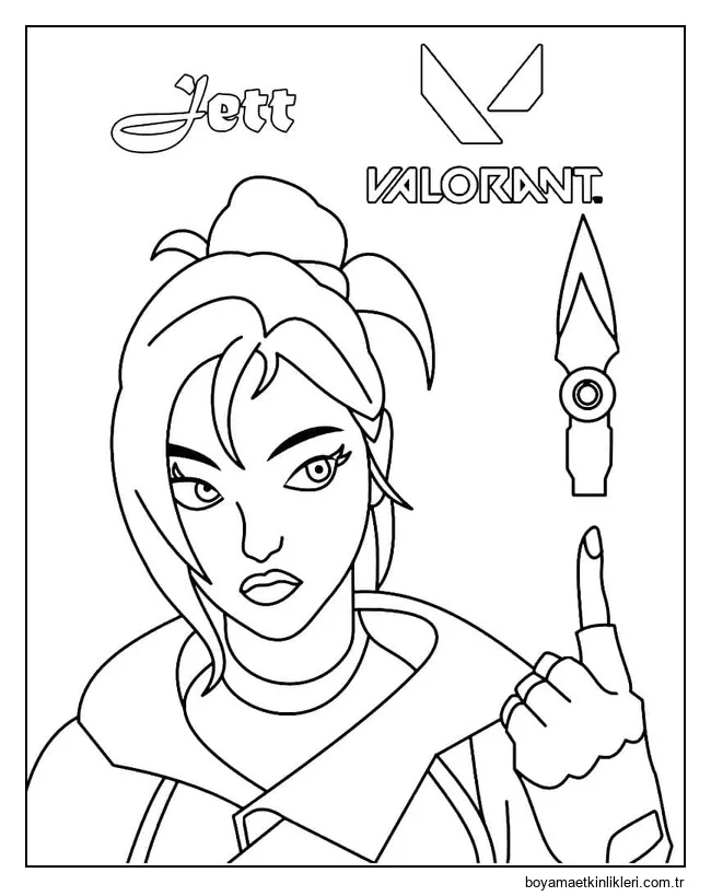 Jett'i Valorant'tan çizin