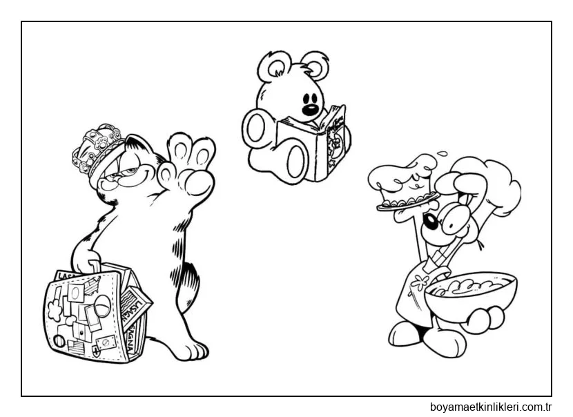 Kral Garfield ve Şef Oddie.