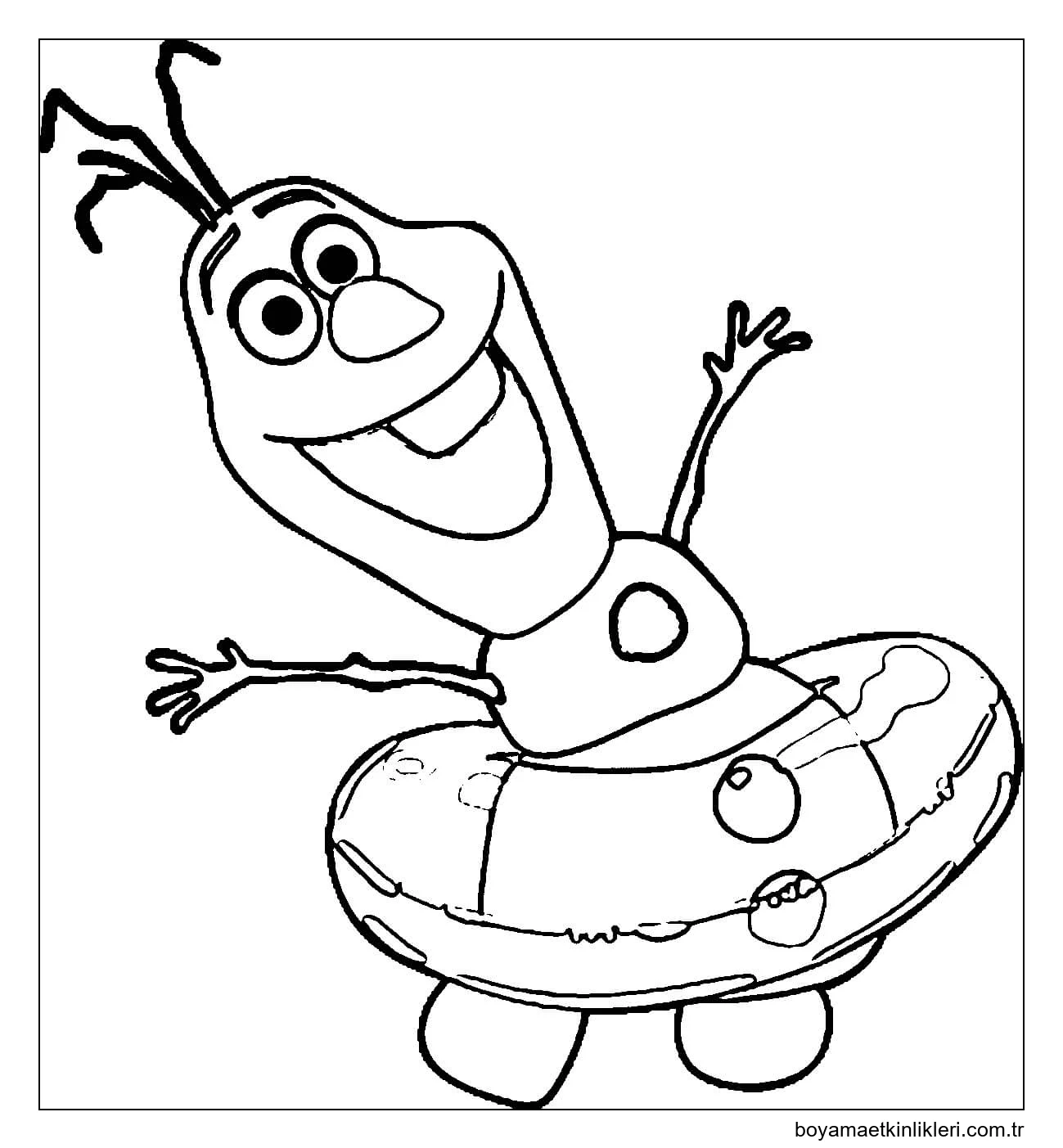 Olaf bir şamandıra Takıyor