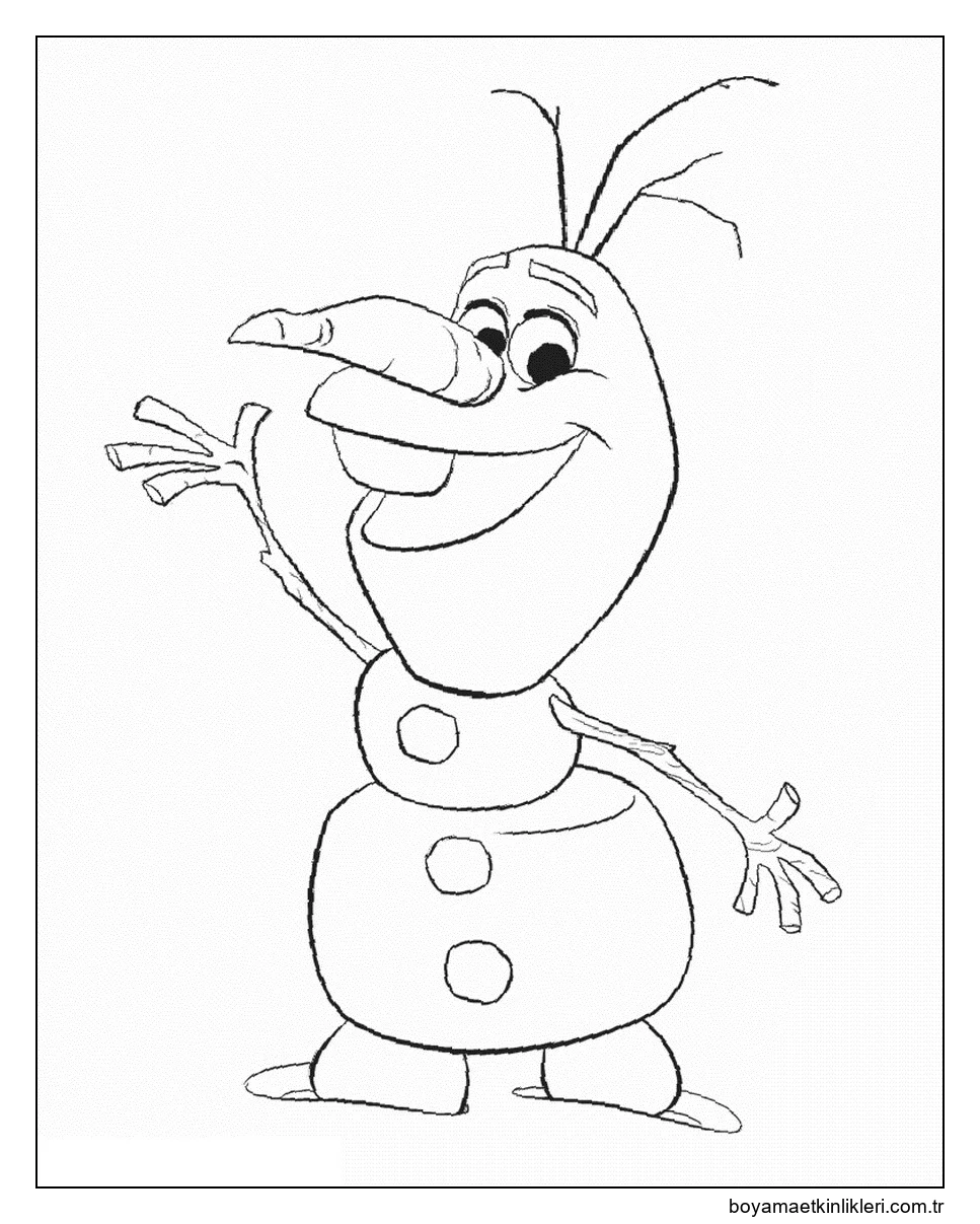 Olaf Say Merhaba çizimi