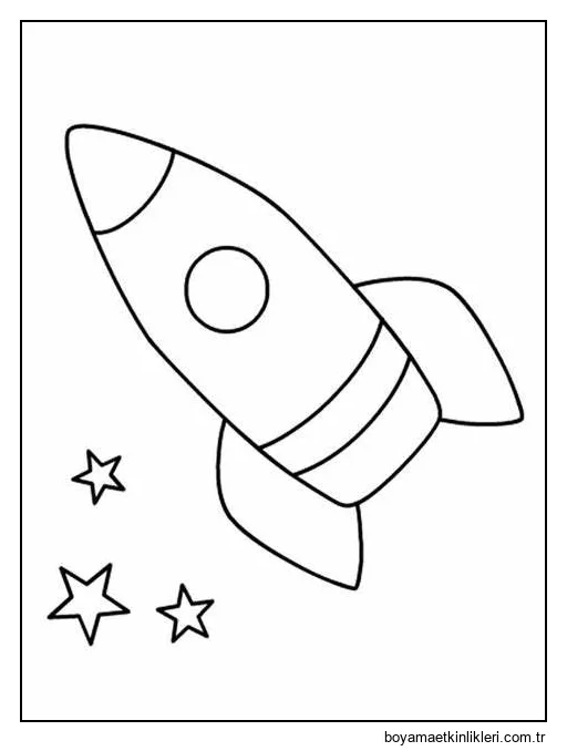Roket Resmi Anahatlarını Yazdır
