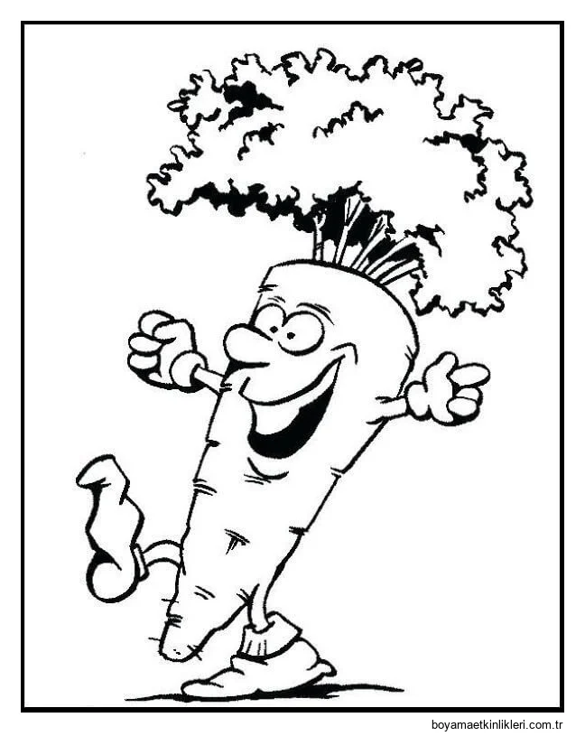 Sevimli Havuç Çizimi