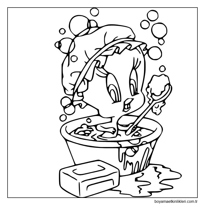 Tweety Kuş banyo yapmak