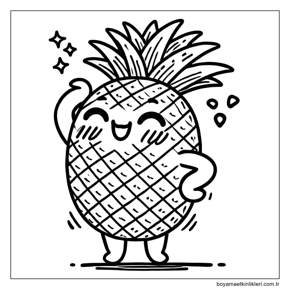 Ananas eğlencesini çiz